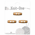 KNIT ONE Toggle Button - 30mm (11⁄8″) - Burnt Wood