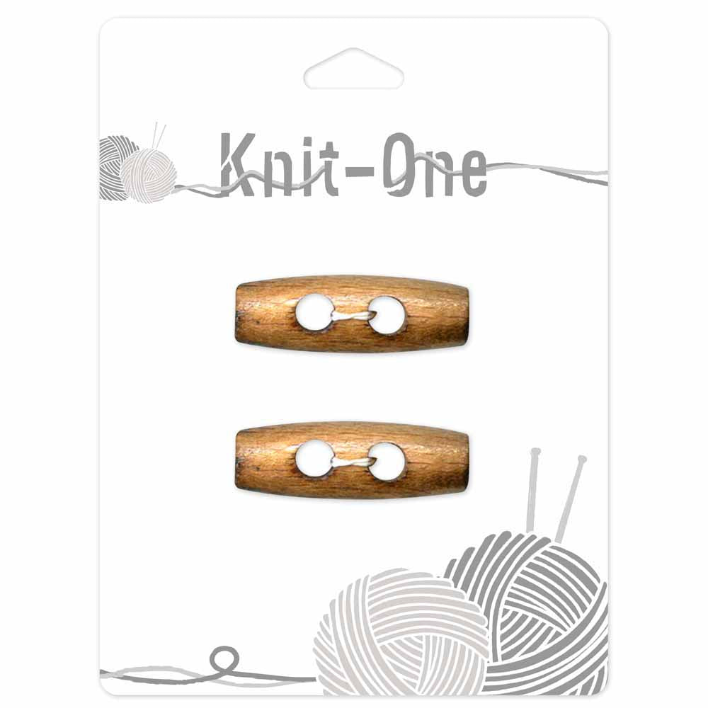 KNIT ONE Toggle Button - 40mm (15⁄8″) - Burnt Wood
