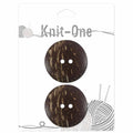 KNIT ONE 2 Hole Coconut Button - 38mm (11⁄2″) - Brown