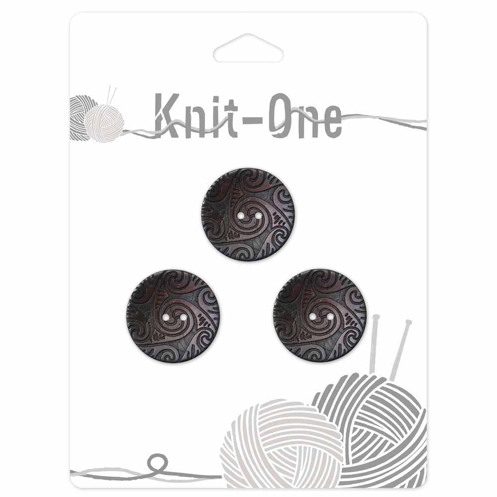 KNIT ONE 2 Hole Coconut Button - 23mm (7⁄8″) - Brown