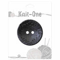 KNIT ONE 2 Hole Coconut Button - 51mm (2″) - Black