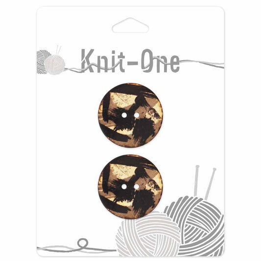 KNIT ONE 2 Hole Coconut Button - 30mm (11⁄8″) - MuLighti