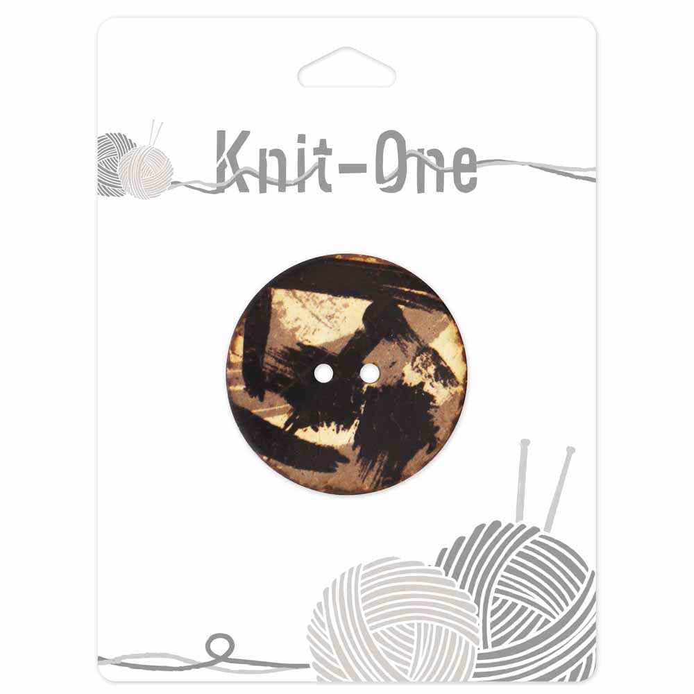 KNIT ONE 2 Hole Coconut Button - 41mm (15⁄8″) - MuLighti