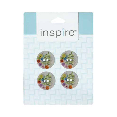 INSPIRE 2 Hole Button - 23mm (7⁄8″) - 4 count - Polyester