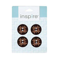 INSPIRE 2 Hole Button - 25mm (1″) - 4 count - Wood