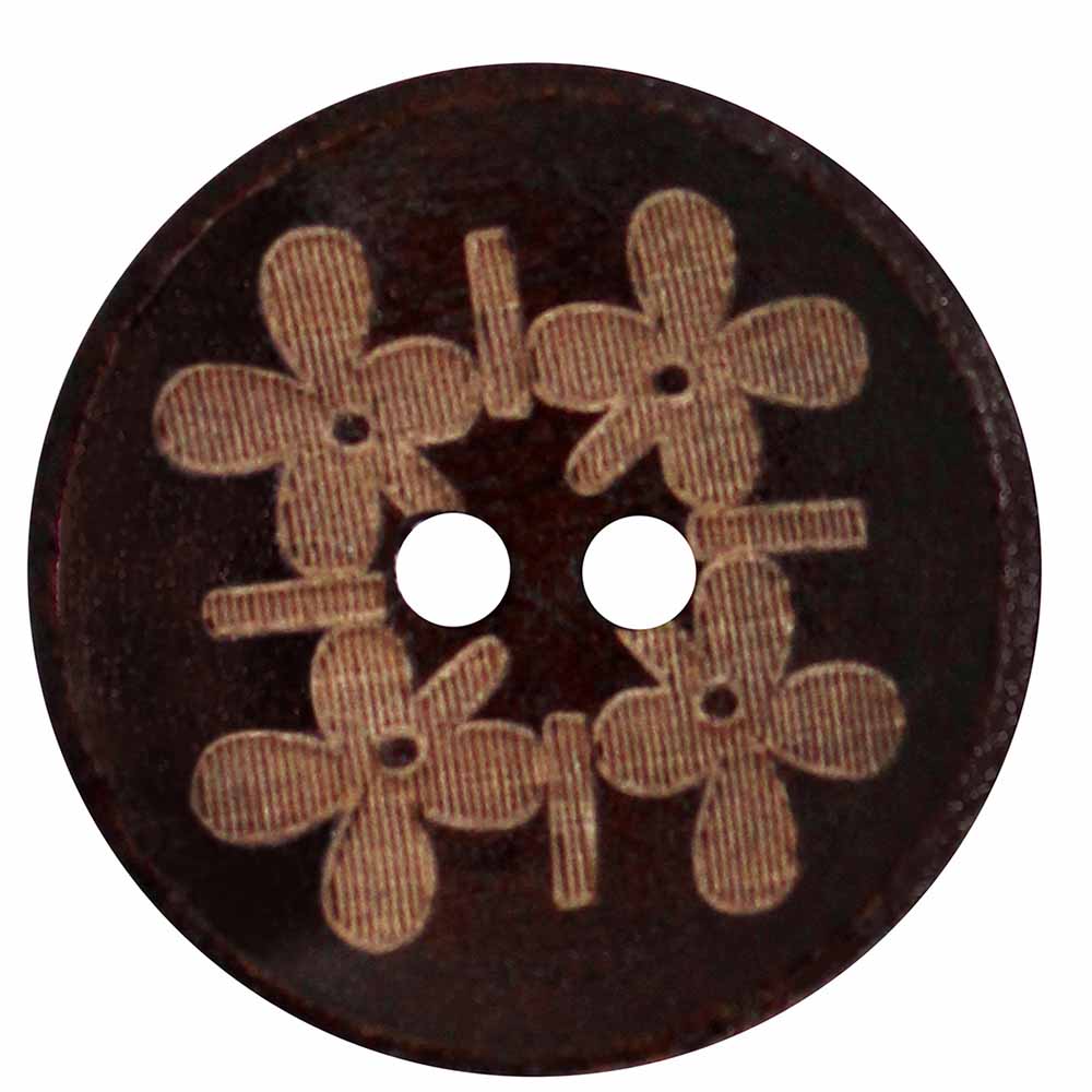 INSPIRE 2 Hole Button - 25mm (1″) - 4 count - Wood