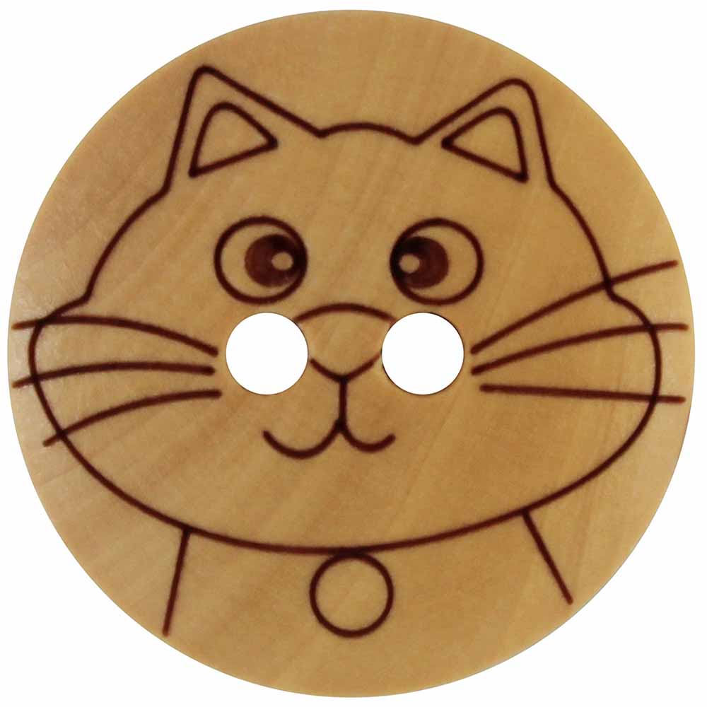 INSPIRE 2 Hole Button - 18mm (3⁄4″) - 5 count - Wood