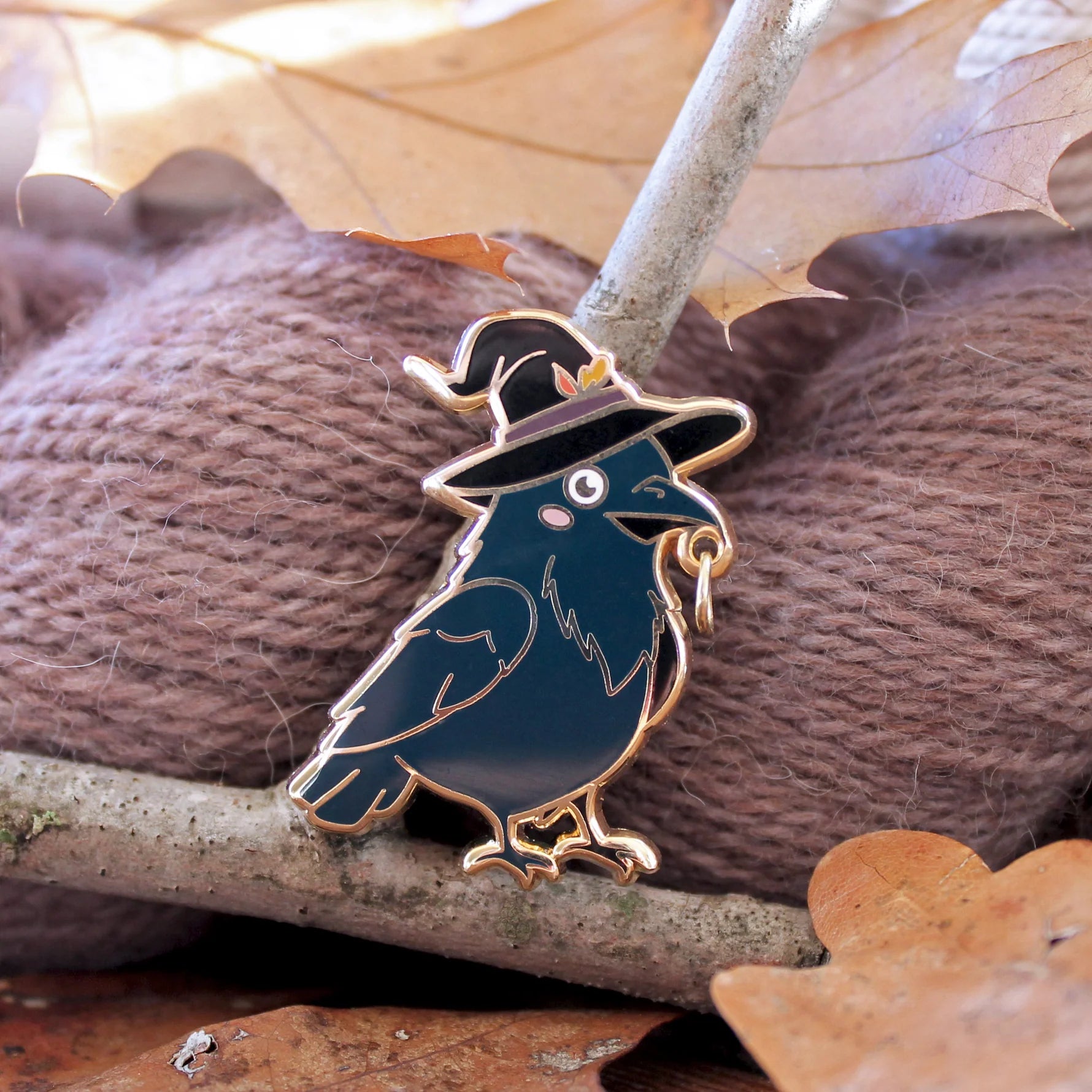 Twill + Print Witch's Helper - Crow