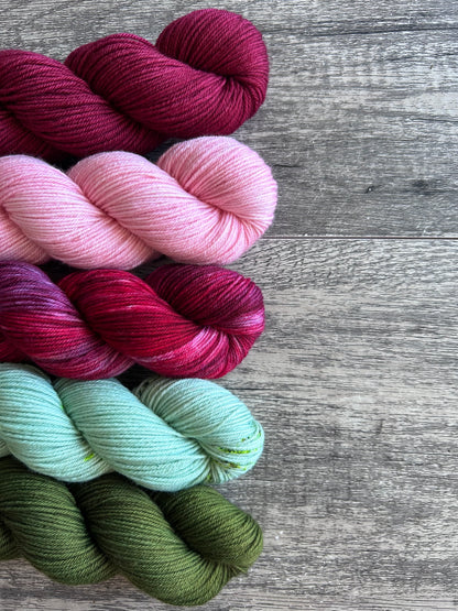 Bramble Ridge Smooth Sock Set - Cranberry Fest!