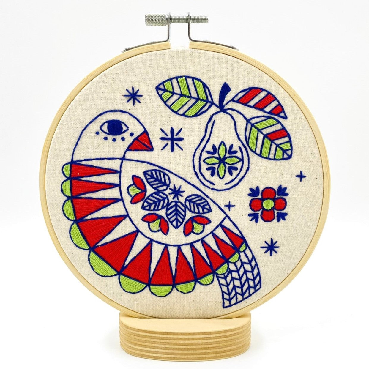 Partridge With Pear Complete Embroidery Kit