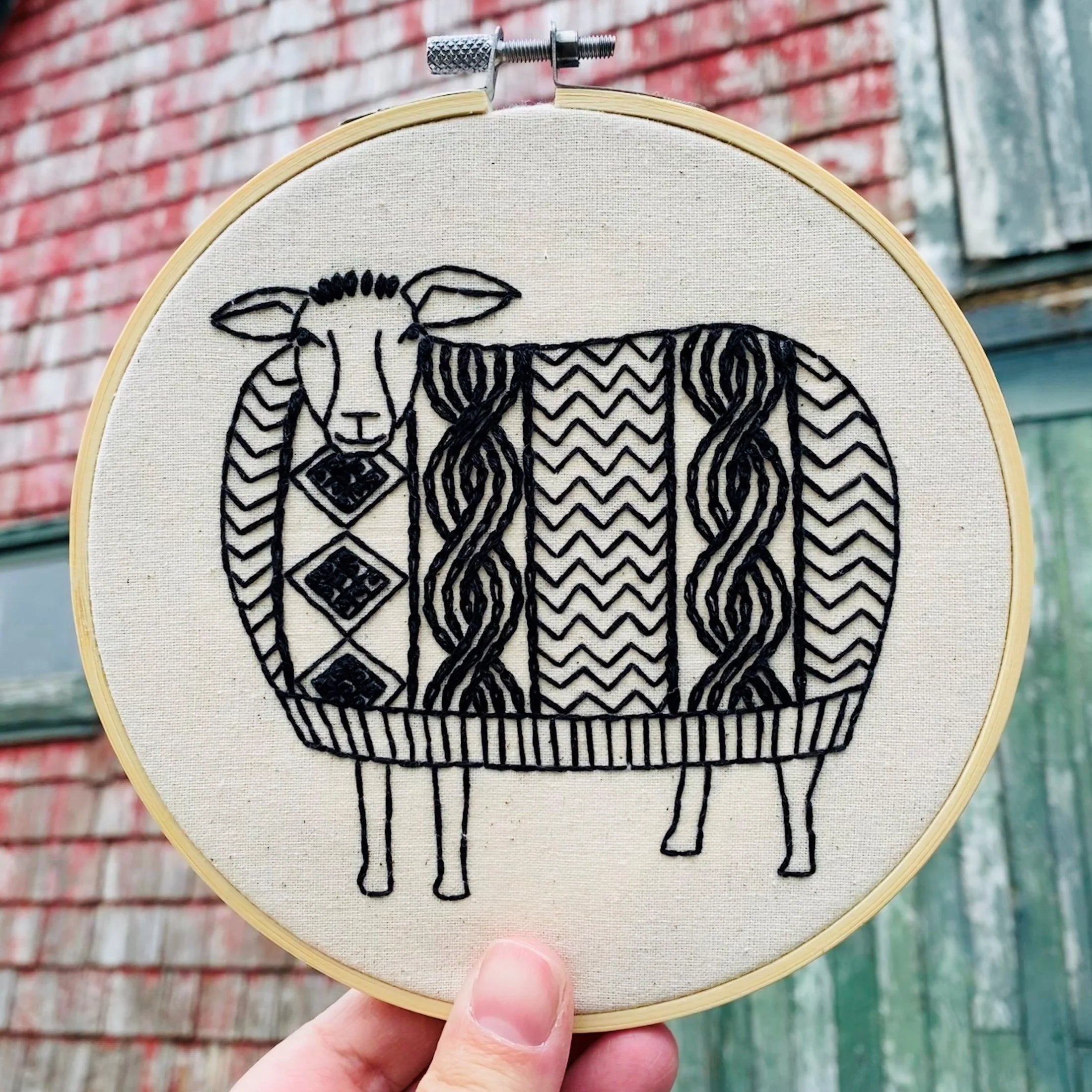 Sweater Weather Sheep Complete Embroidery Kit
