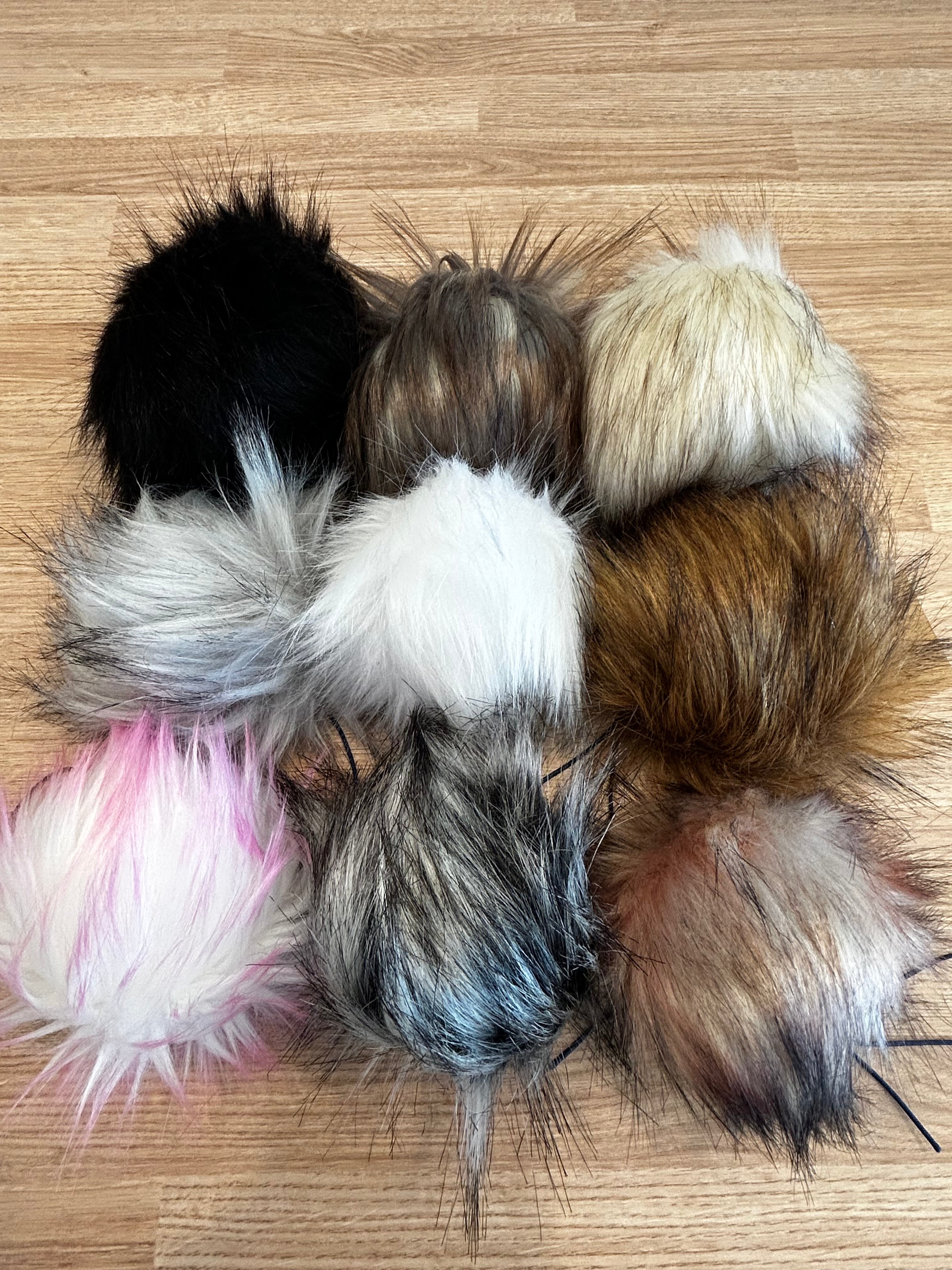 Faux Fur Pom Poms