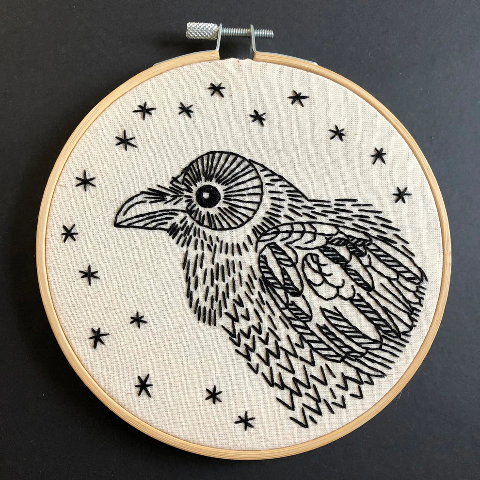 Raven Complete Embroidery Kit