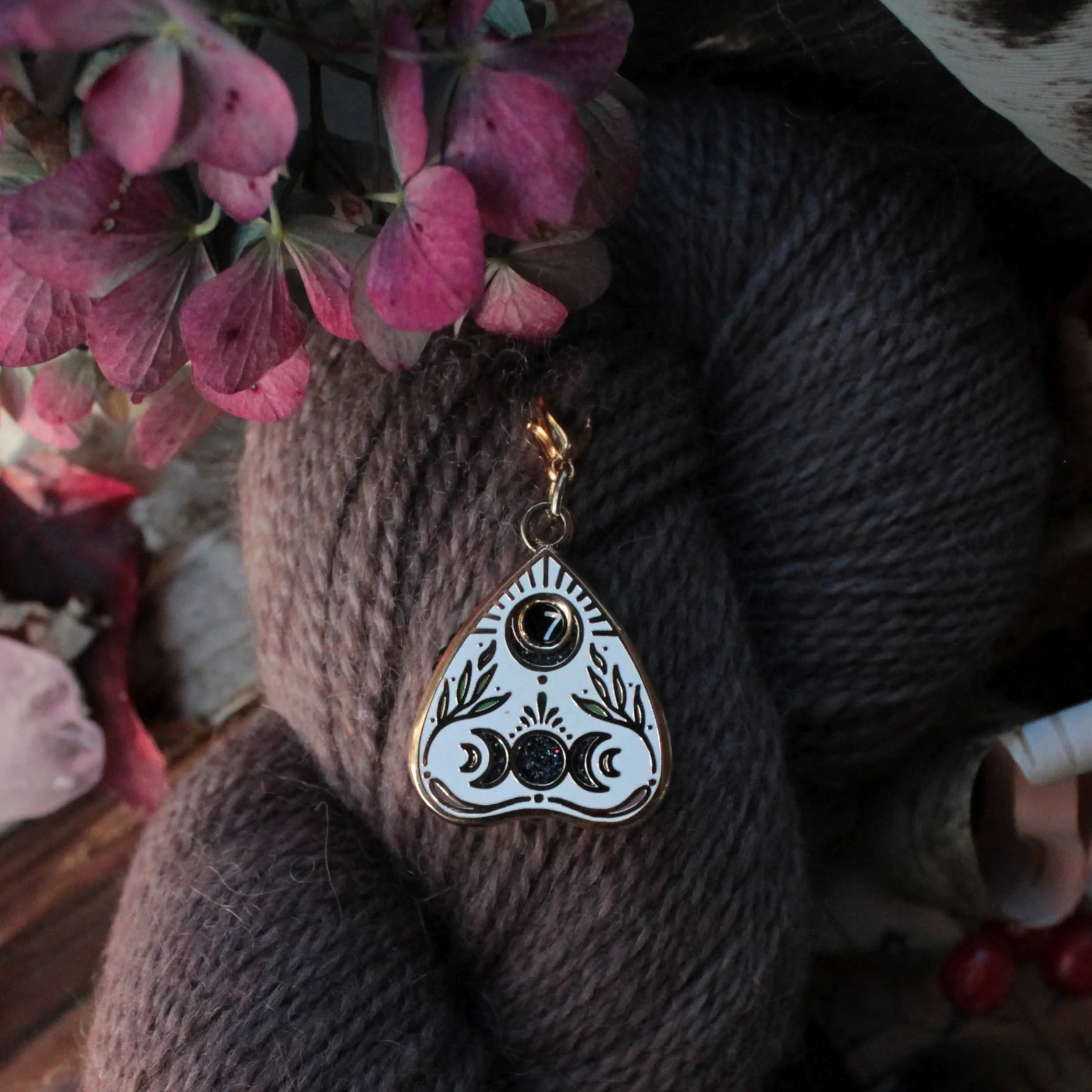 Twill + Print Ouija Mini Row Counter Progress Keeper