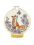 Fox in Phlox Complete Embroidery Kit