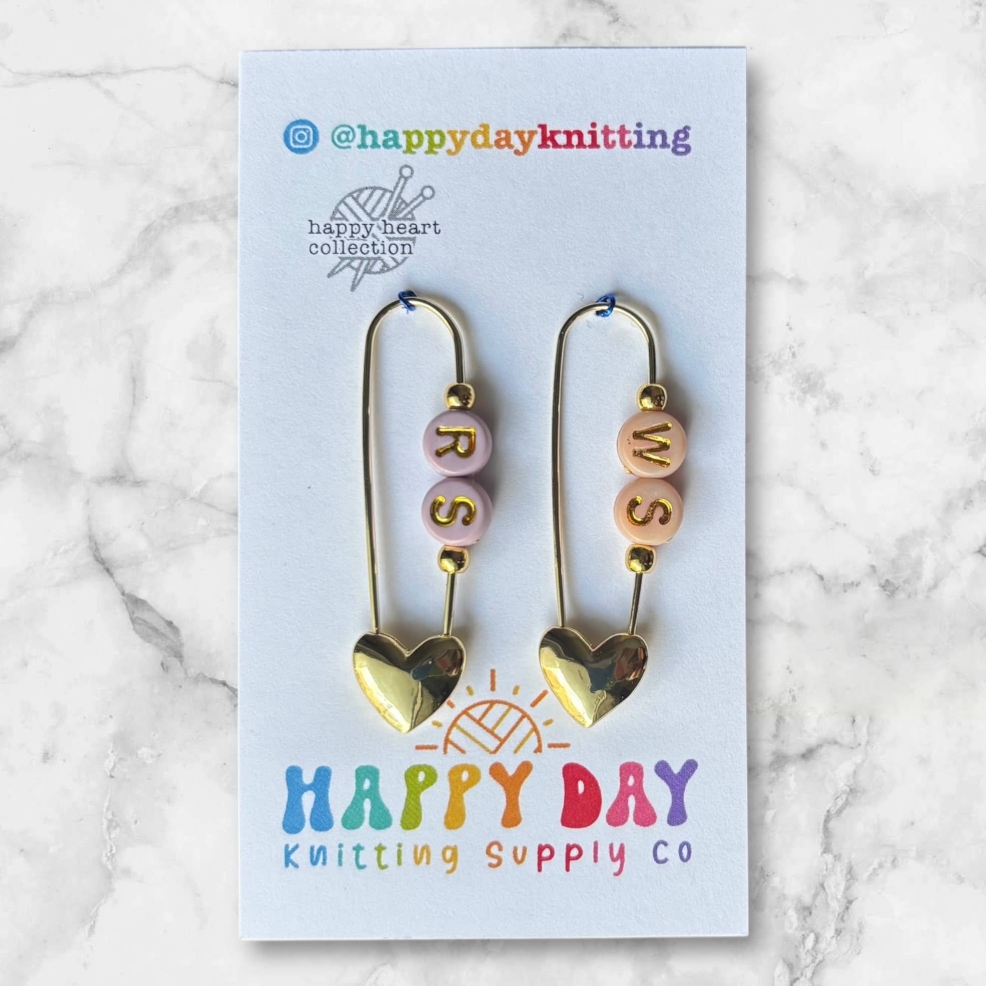 RS / WS - Locking Stitch Markers - Two Tone