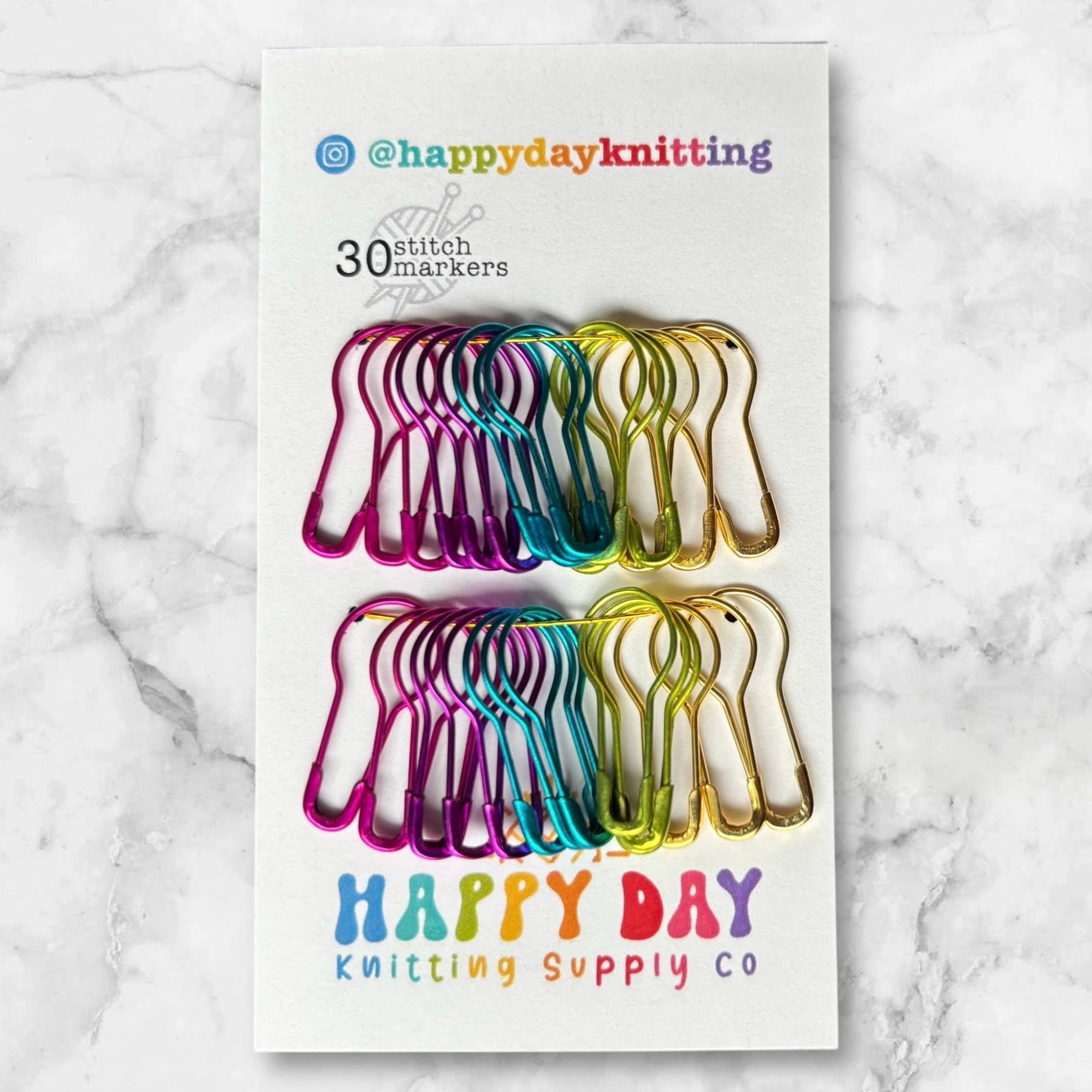 30 Locking Bulb Pin Stitch Markers