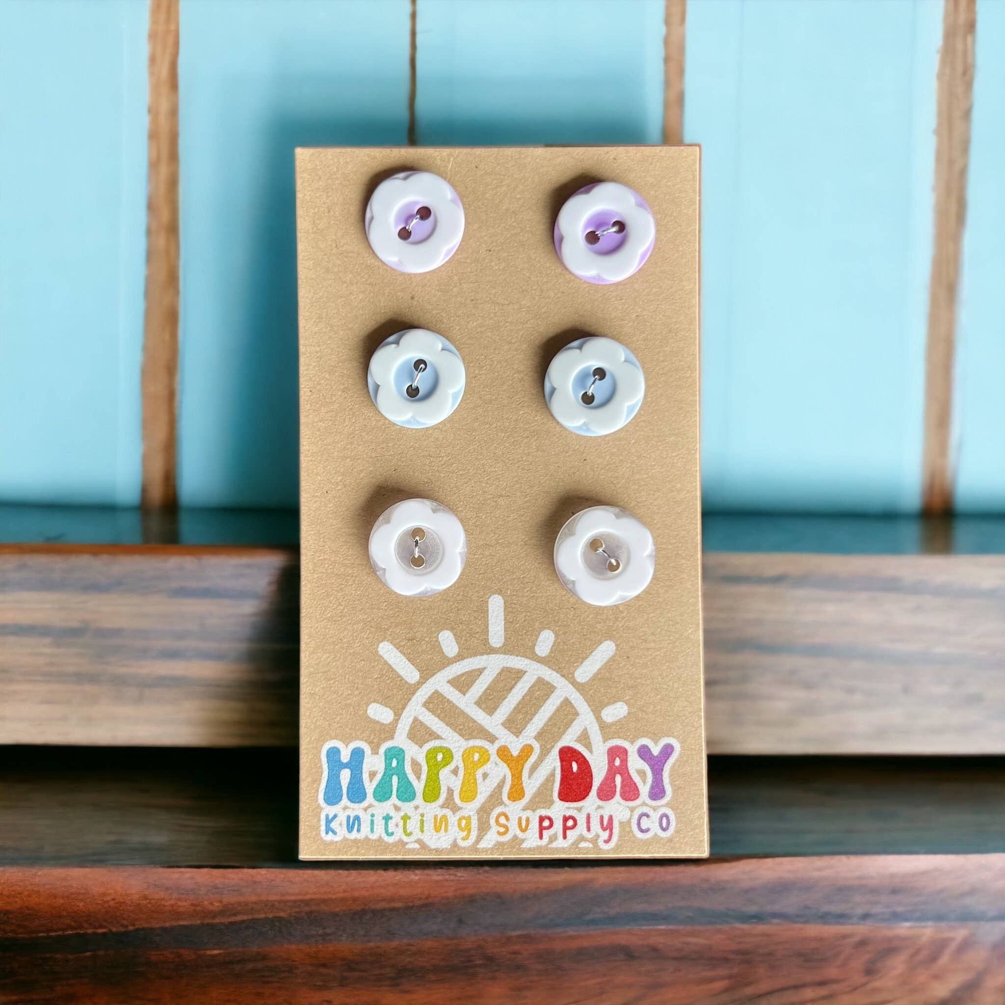 Retro Flower Buttons for Sewing, Knitting & Crafting