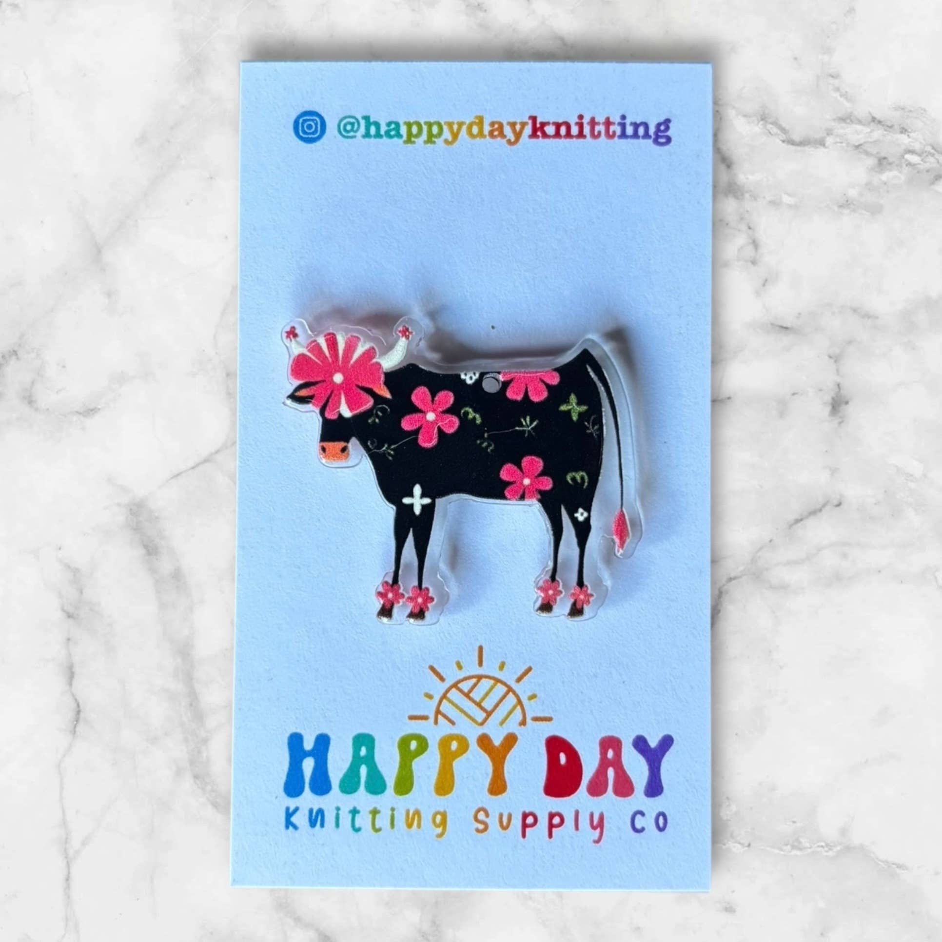 Oh My Cow Needle & Stitch Marker Minder #2