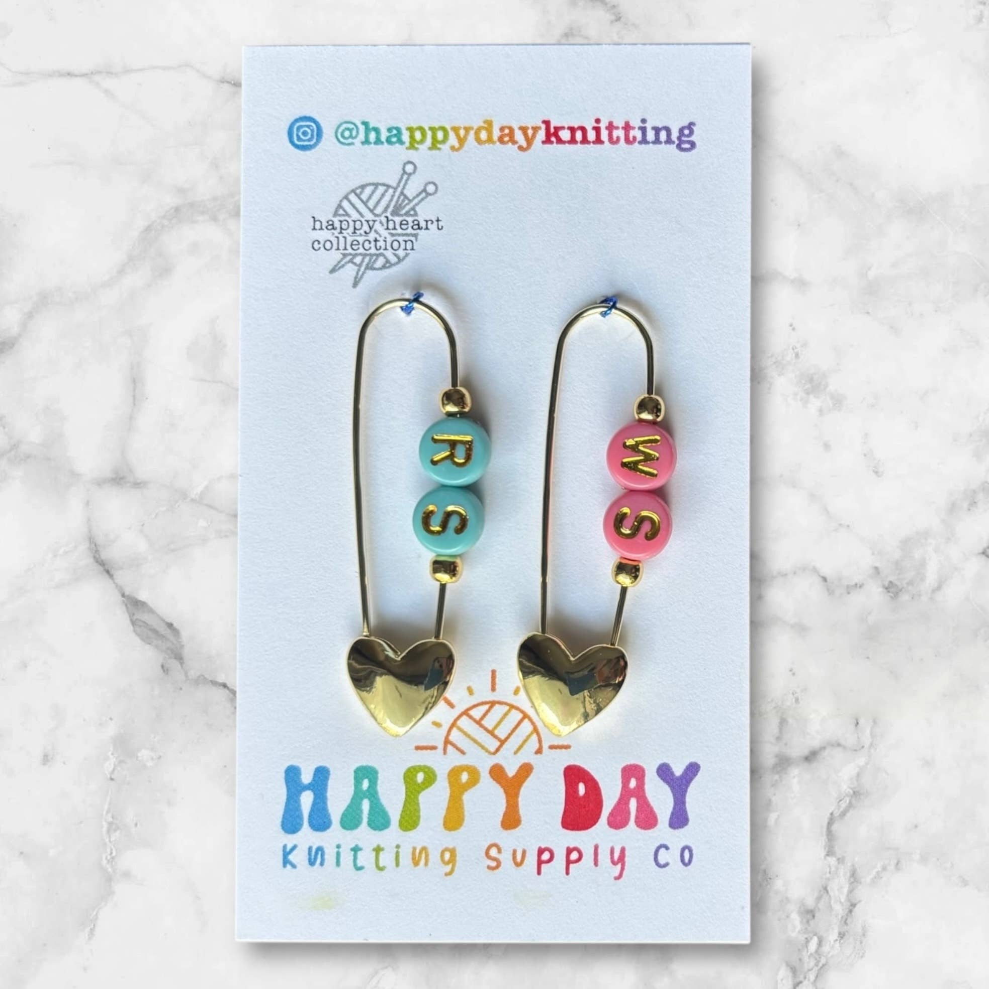 RS / WS - Locking Stitch Markers - Two Tone