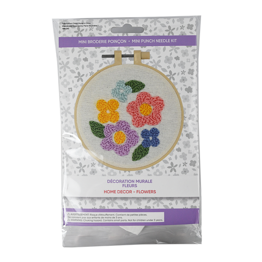 FLOWER MINI PUNCH NEEDLE KIT