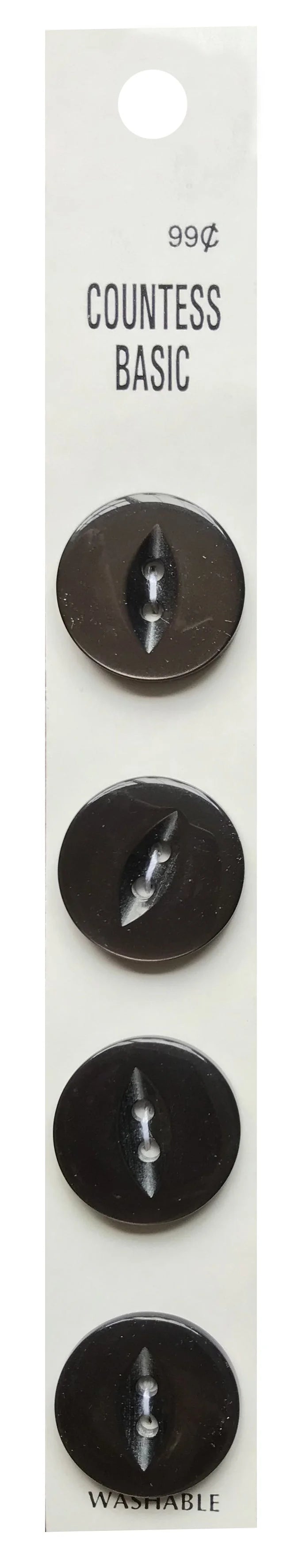 Countess Slimline Buttons - 3/4" 4pc