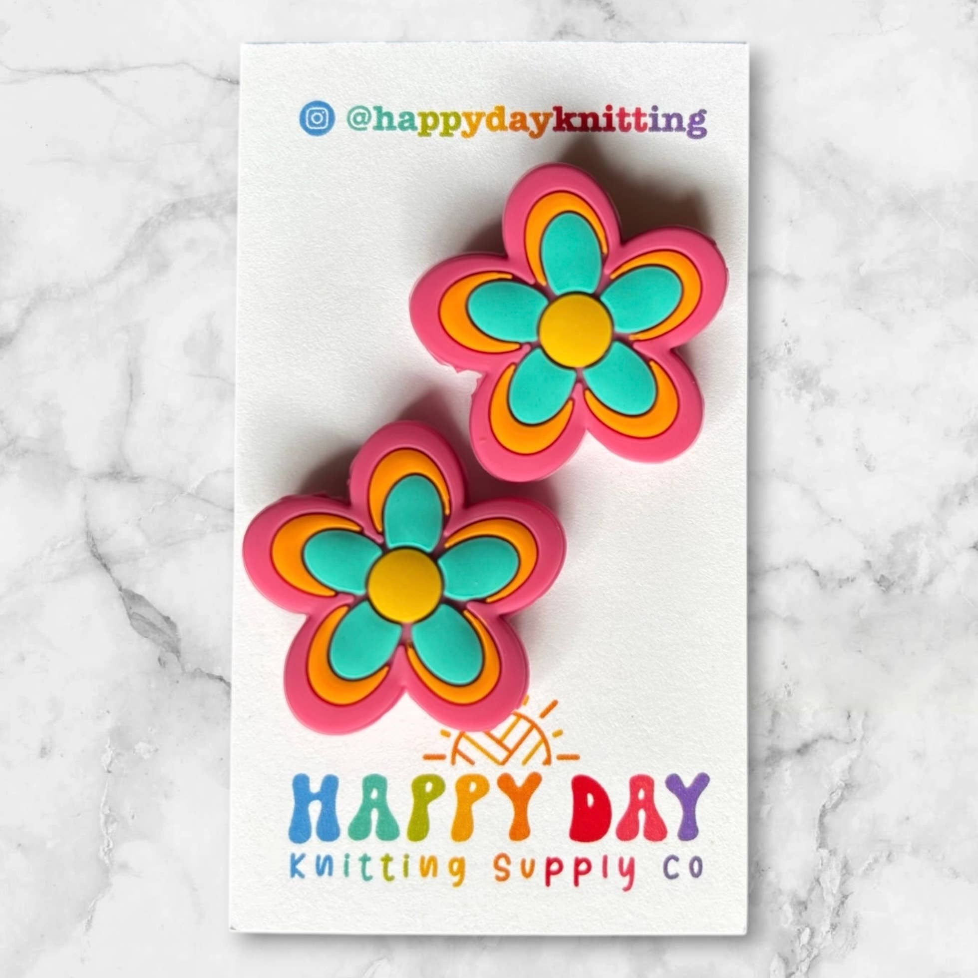 Silicone Needle Topper Set - Retro Flowers