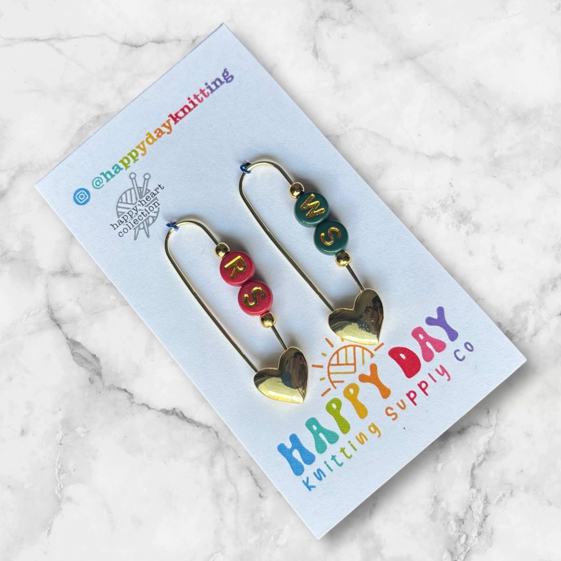 RS / WS - Locking Stitch Markers - Two Tone