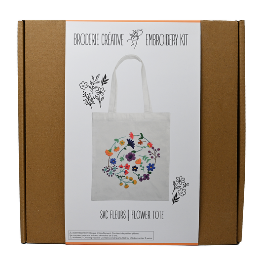 FLOWER TOTE BAG EMBROIDERY KIT