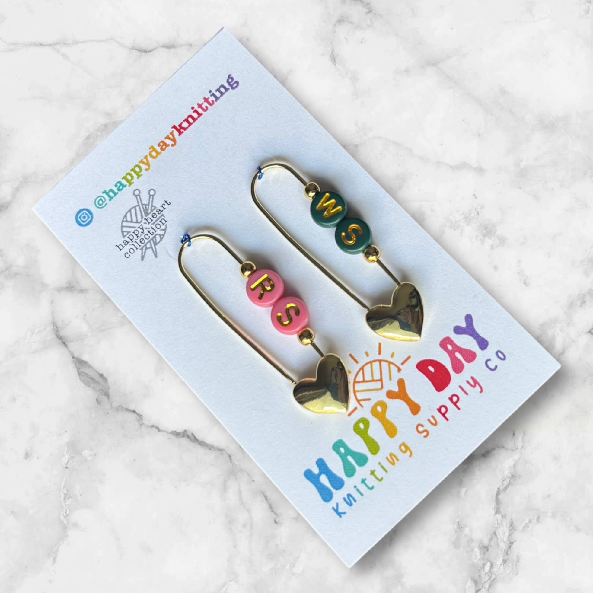 RS / WS - Locking Stitch Markers - Two Tone