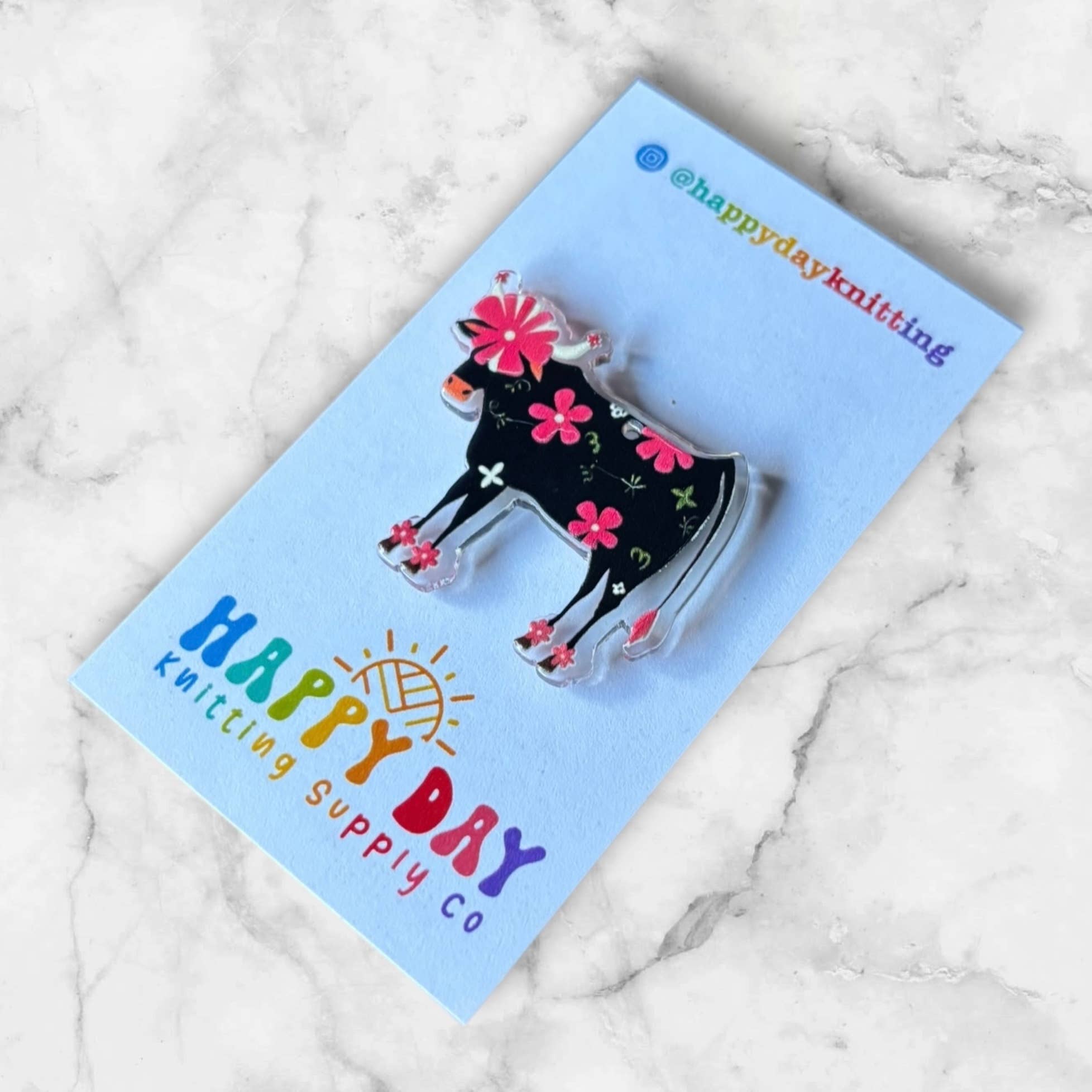 Oh My Cow Needle & Stitch Marker Minder #2