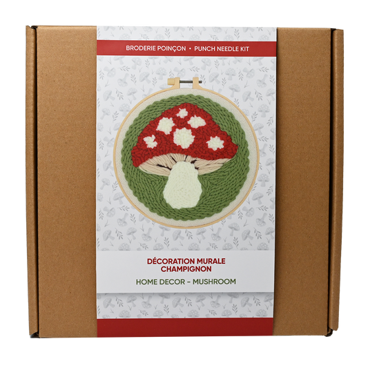 MUSHROOM HOME DECOR PUNCH NEEDLE KIT
