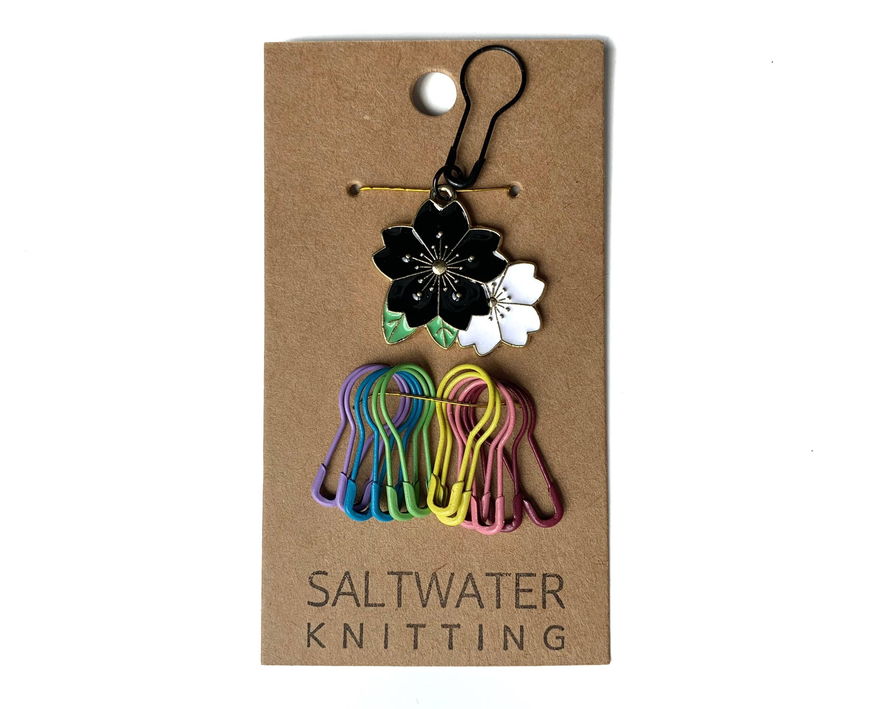 Flower Stitch Marker/Progress Keeper with Bulb Pins