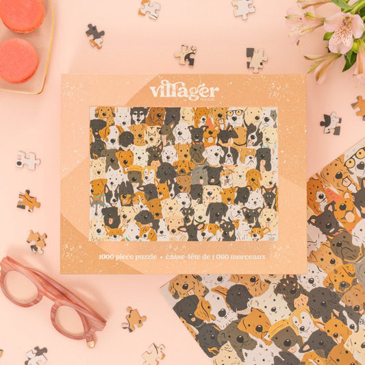 Rescue Dogs | Villager Puzzles 1000-Piece Puzzle | Designed in Alberta, Canada by Rachel Lyon