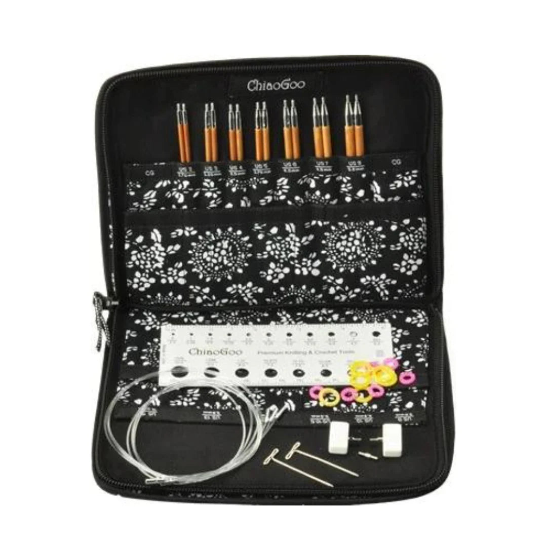 ChiaoGoo SPIN 5" Bamboo Small Interchangeable Needle Set