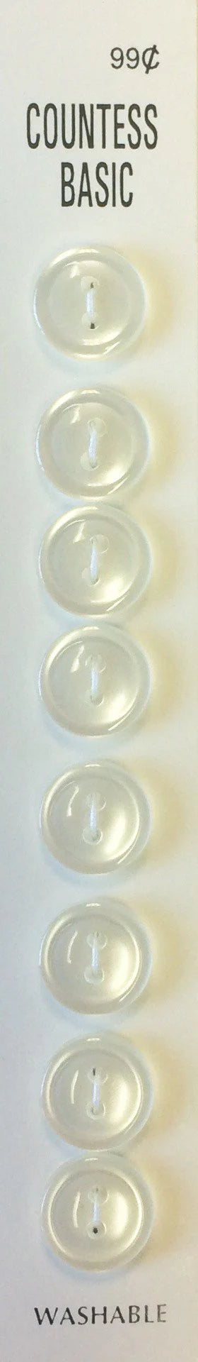 Countess Slimline Buttons - 7/16" 8pc