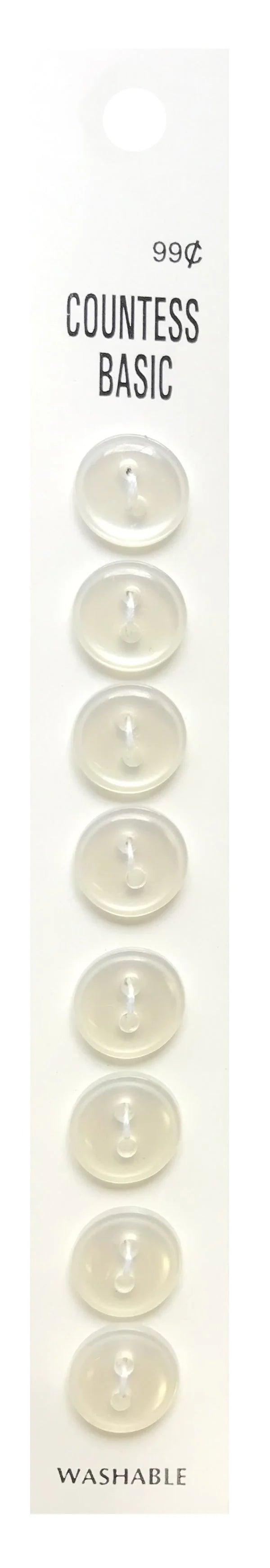 Countess Slimline Buttons - 7/16" 8pc