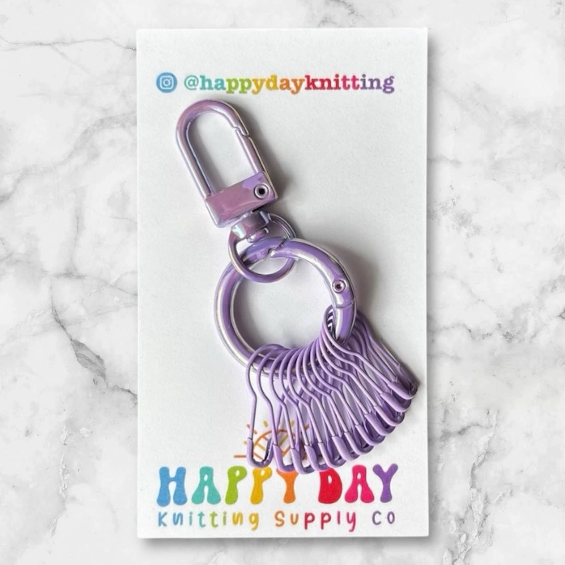 Stitch Marker Holder with 12 Bulb Pin Markers