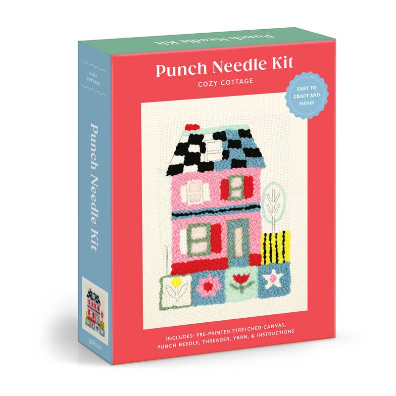 Galison Cozy Cottage Punch Needle Kit