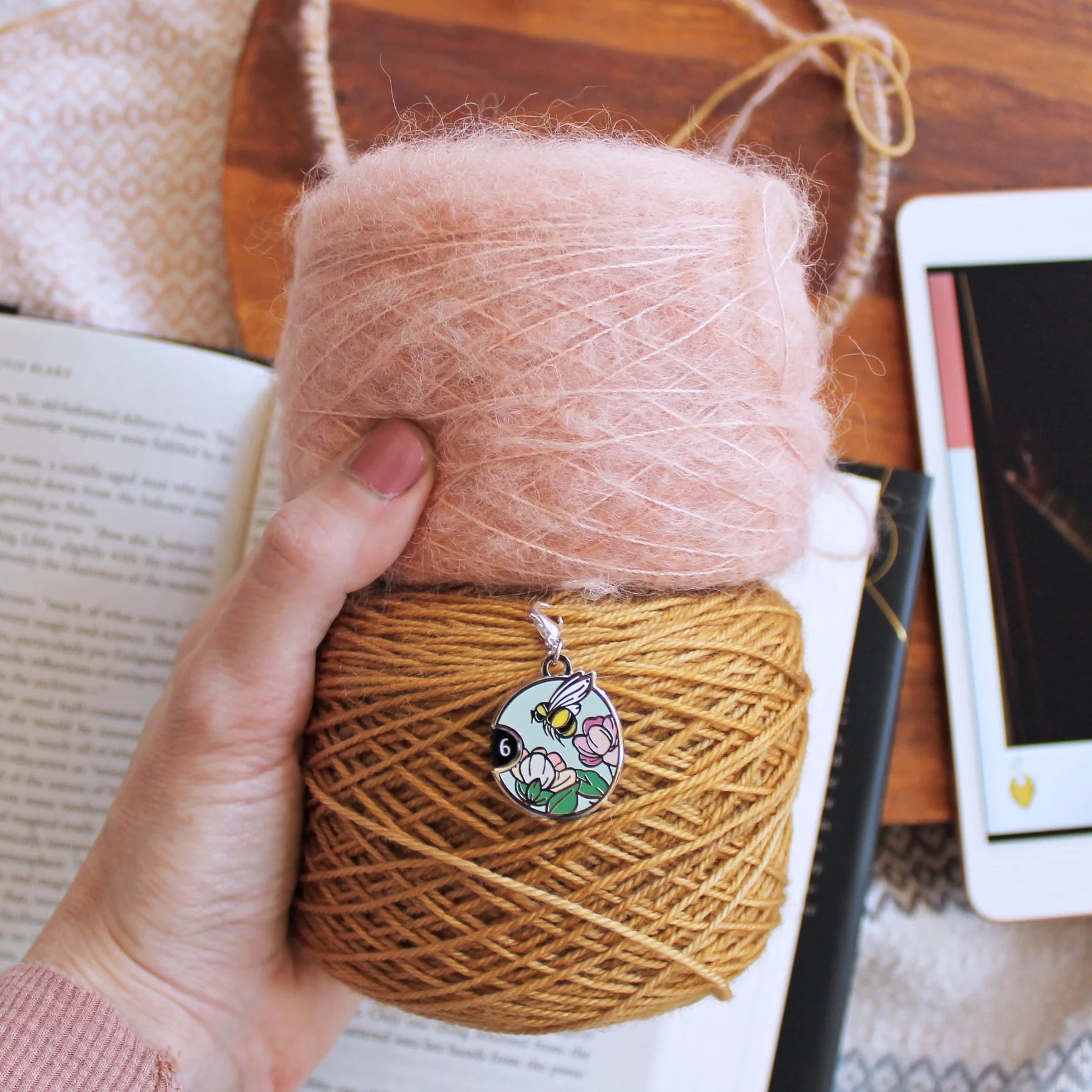 Twill + Print Spring Mini Row Counter Progress Keeper