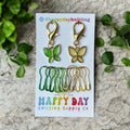 Butterfly Stitch Markers with Lobster Clasps and Bulb Pins