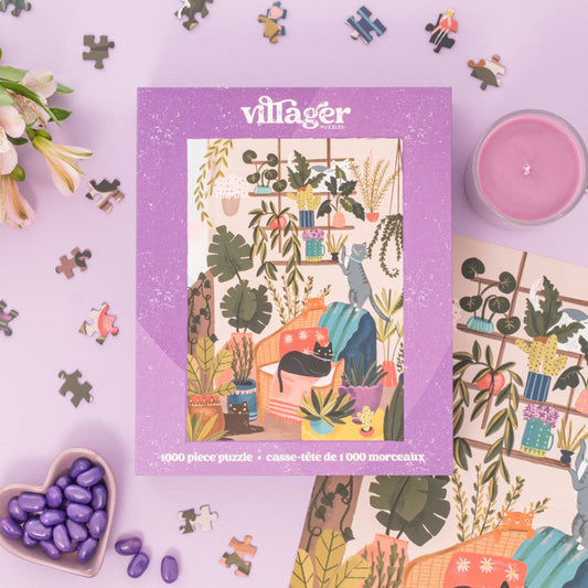 Balcony Cats | 1000-Piece Puzzle | Designed in Ontario, Canada by Laura Konyndyk