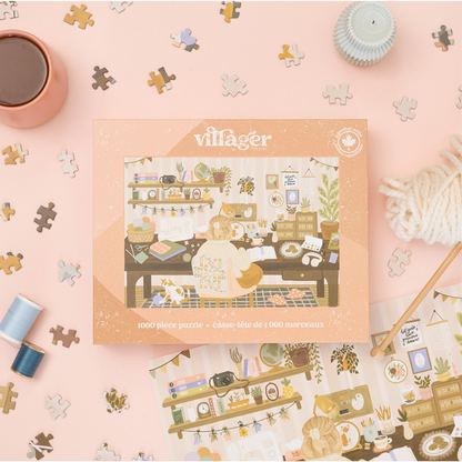 Grandma Hobbies | Villager Puzzles 1000-Piece Puzzle | Designed in Alberta, Canada by Jess Capeling