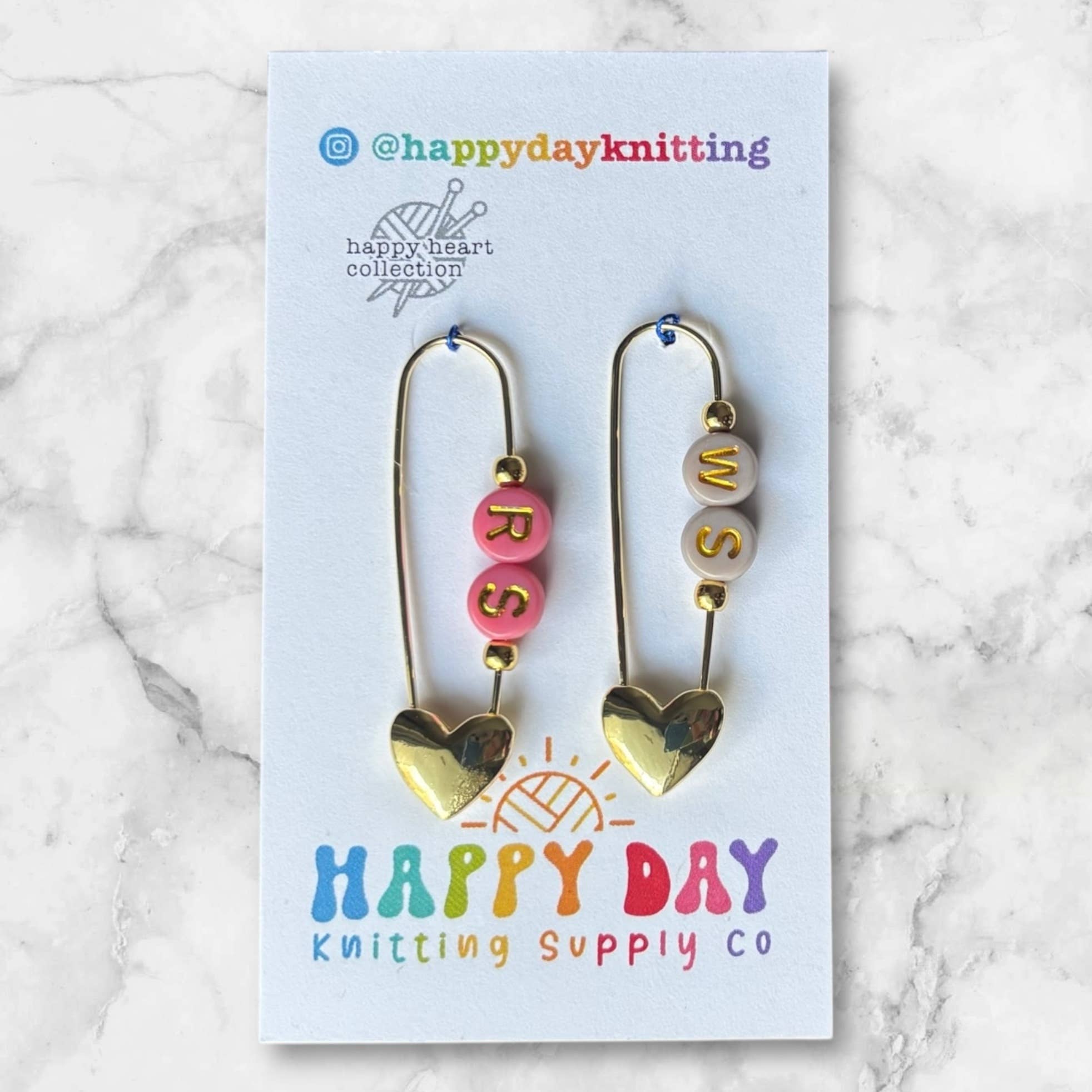 RS / WS - Locking Stitch Markers - Two Tone