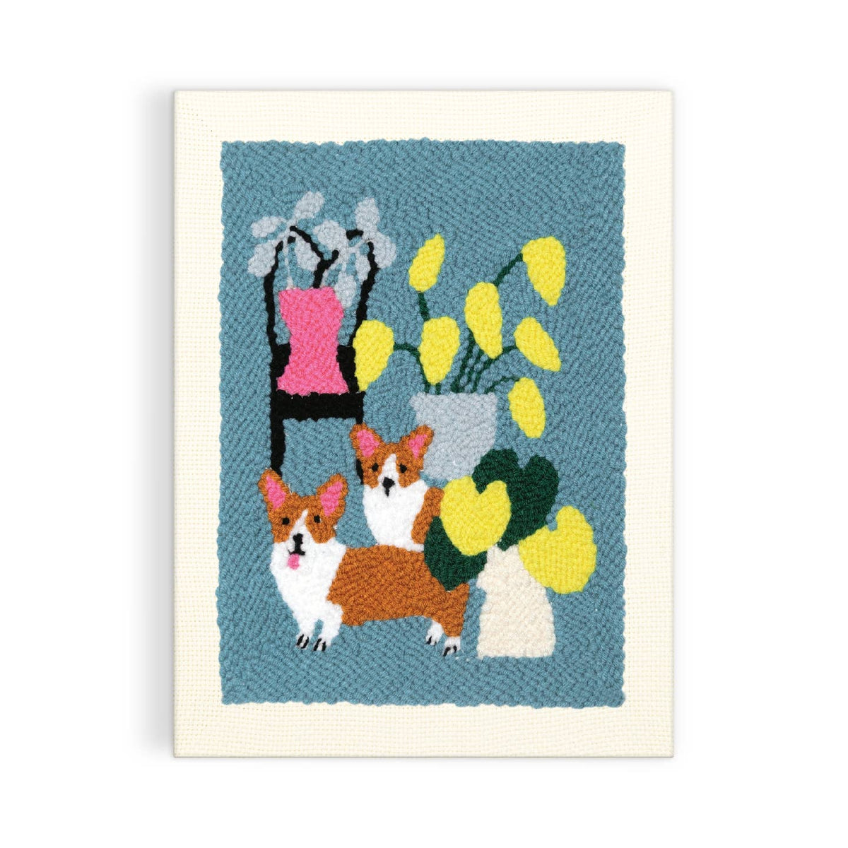 Galison Corgi Friends Punch Needle Kit