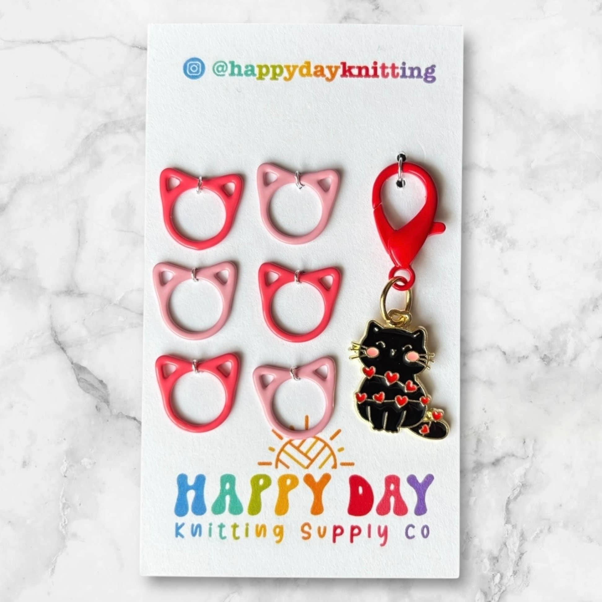 Cat Stitch Marker Packs - Cat Ring Sets