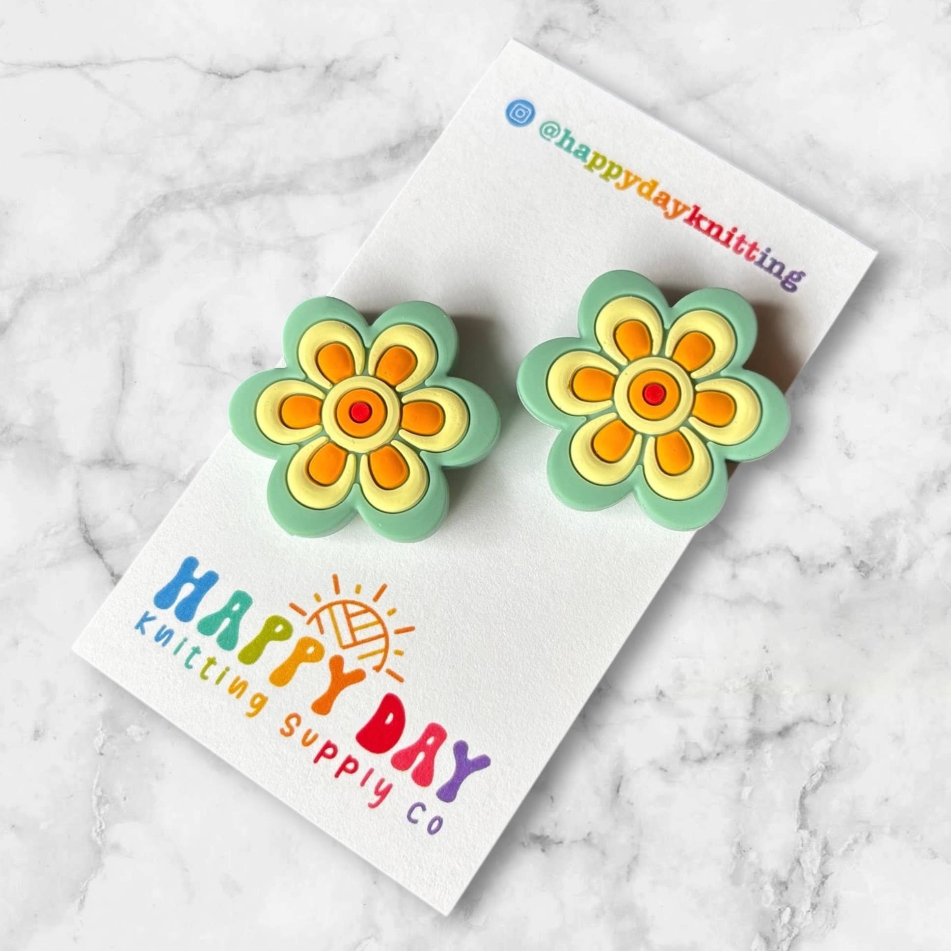Silicone Needle Topper Set - Retro Flowers