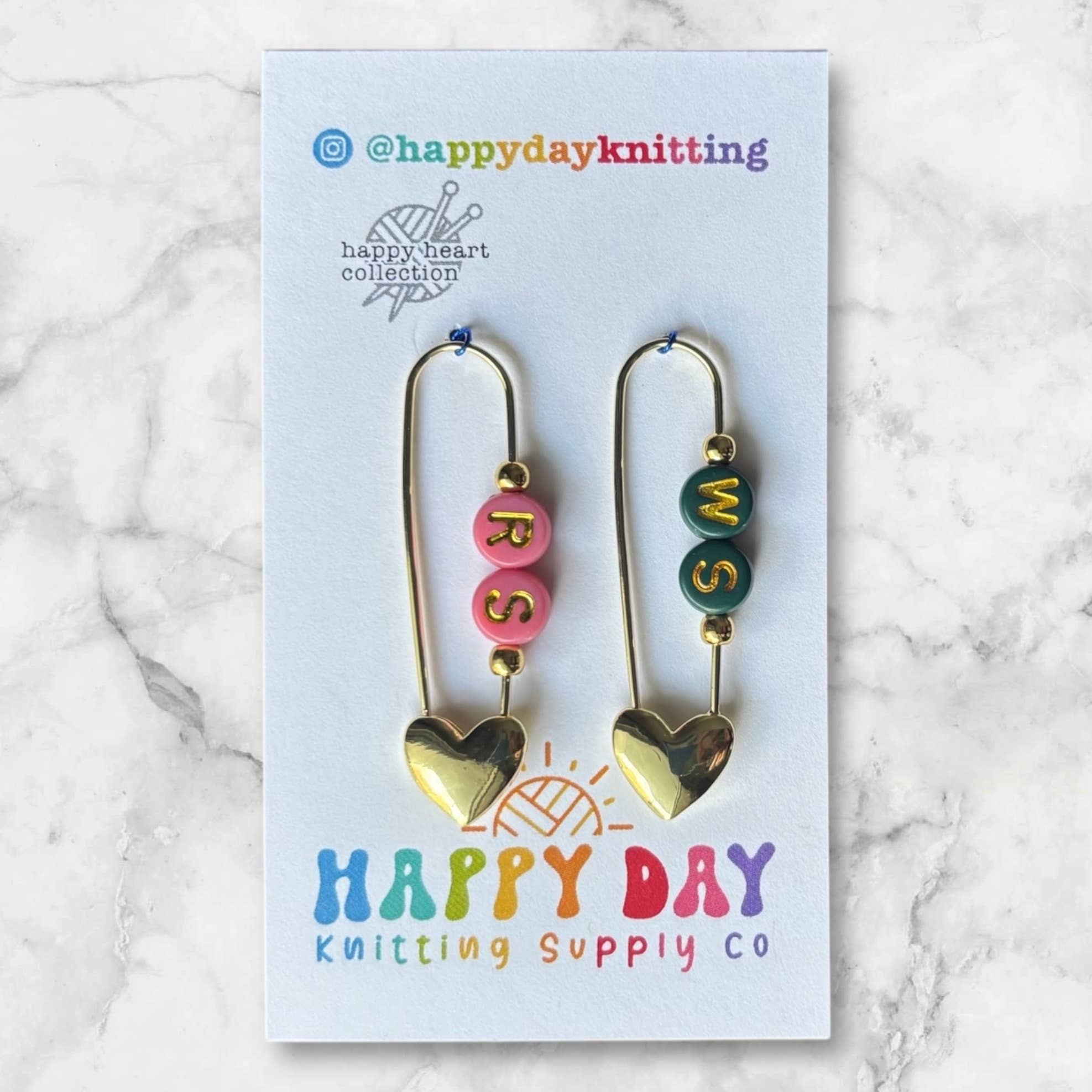 RS / WS - Locking Stitch Markers - Two Tone