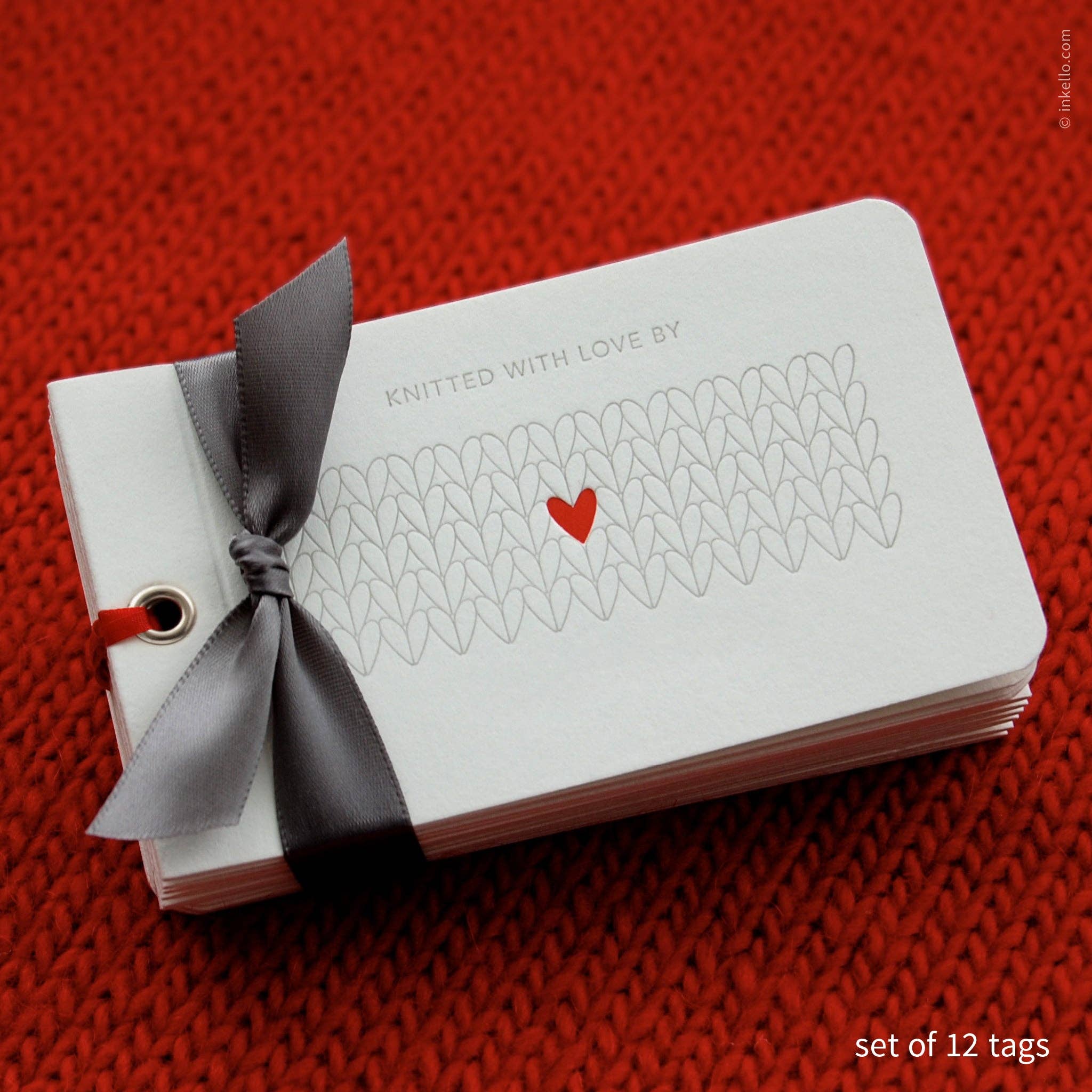 Heart Knitting Tag (#628)