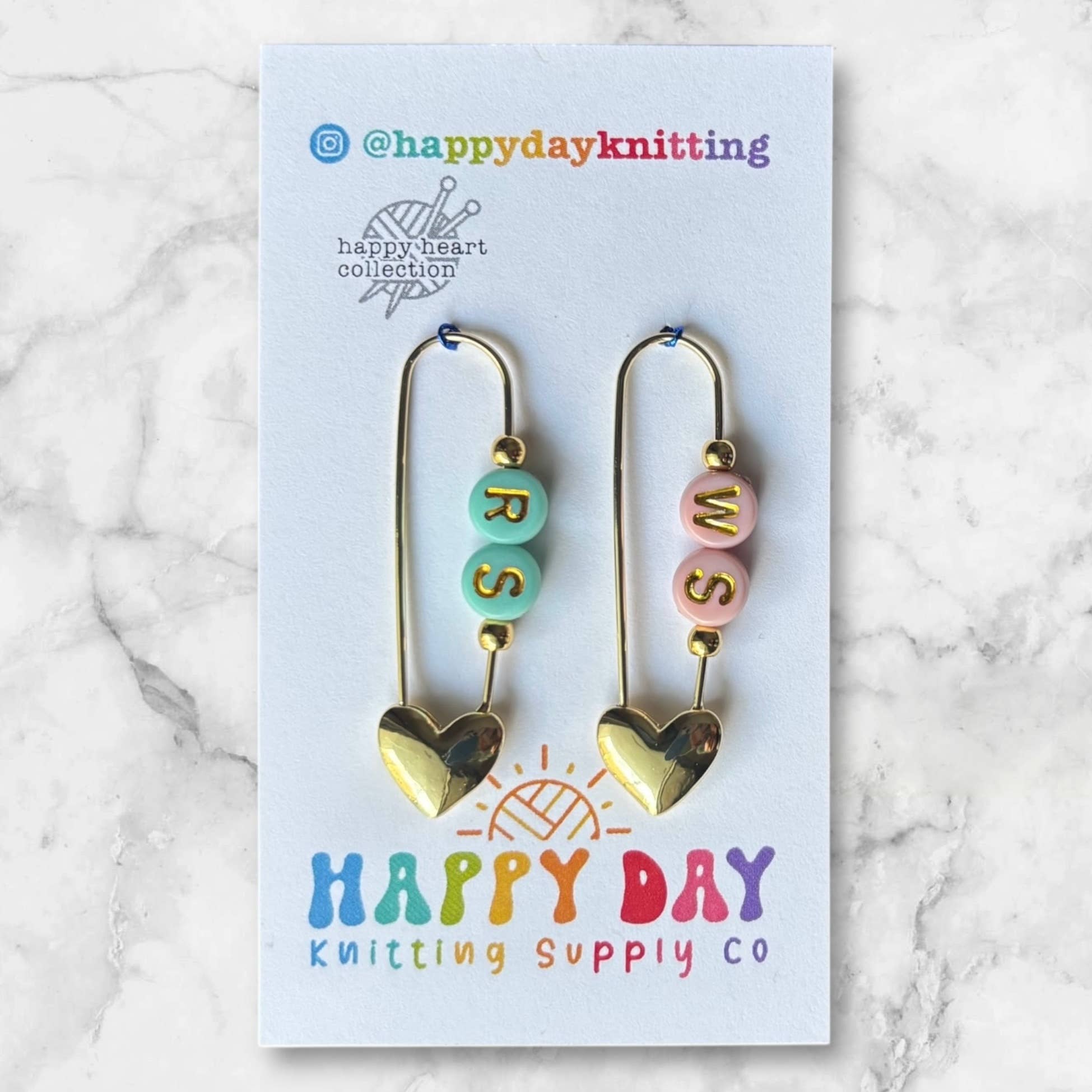 RS / WS - Locking Stitch Markers - Two Tone